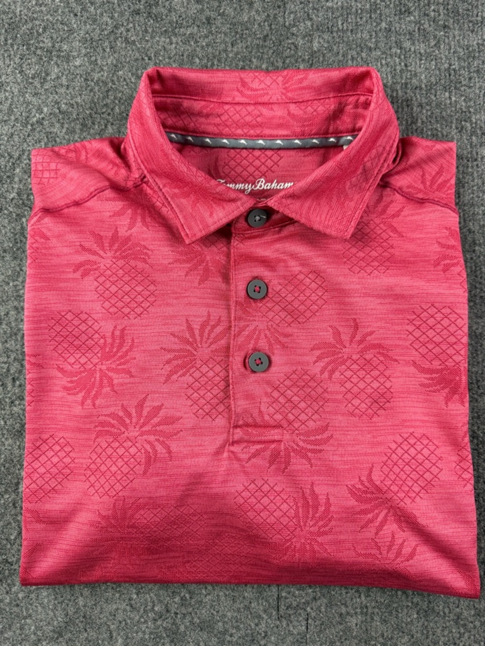 Tommy Bahama Men's Raspberry Pineapple Jacquard Polo
